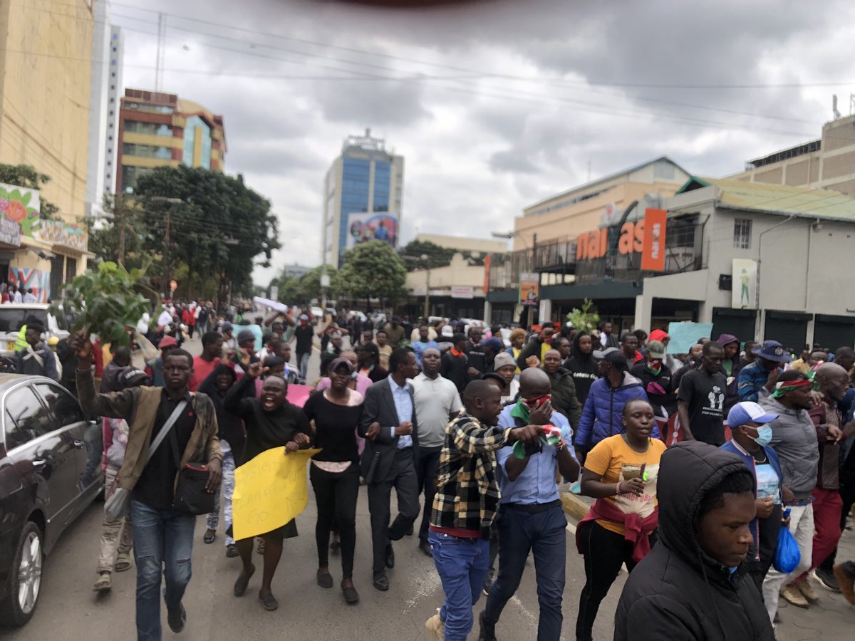 BREAKING: Chaos in Nairobi CBD As Protestors Demand Justice for Albert Ojwang’