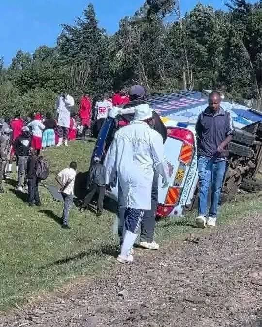 Miracle Escape at Kimende: Guardian Angel Bus Carrying Students Crashes, All On Board Safe