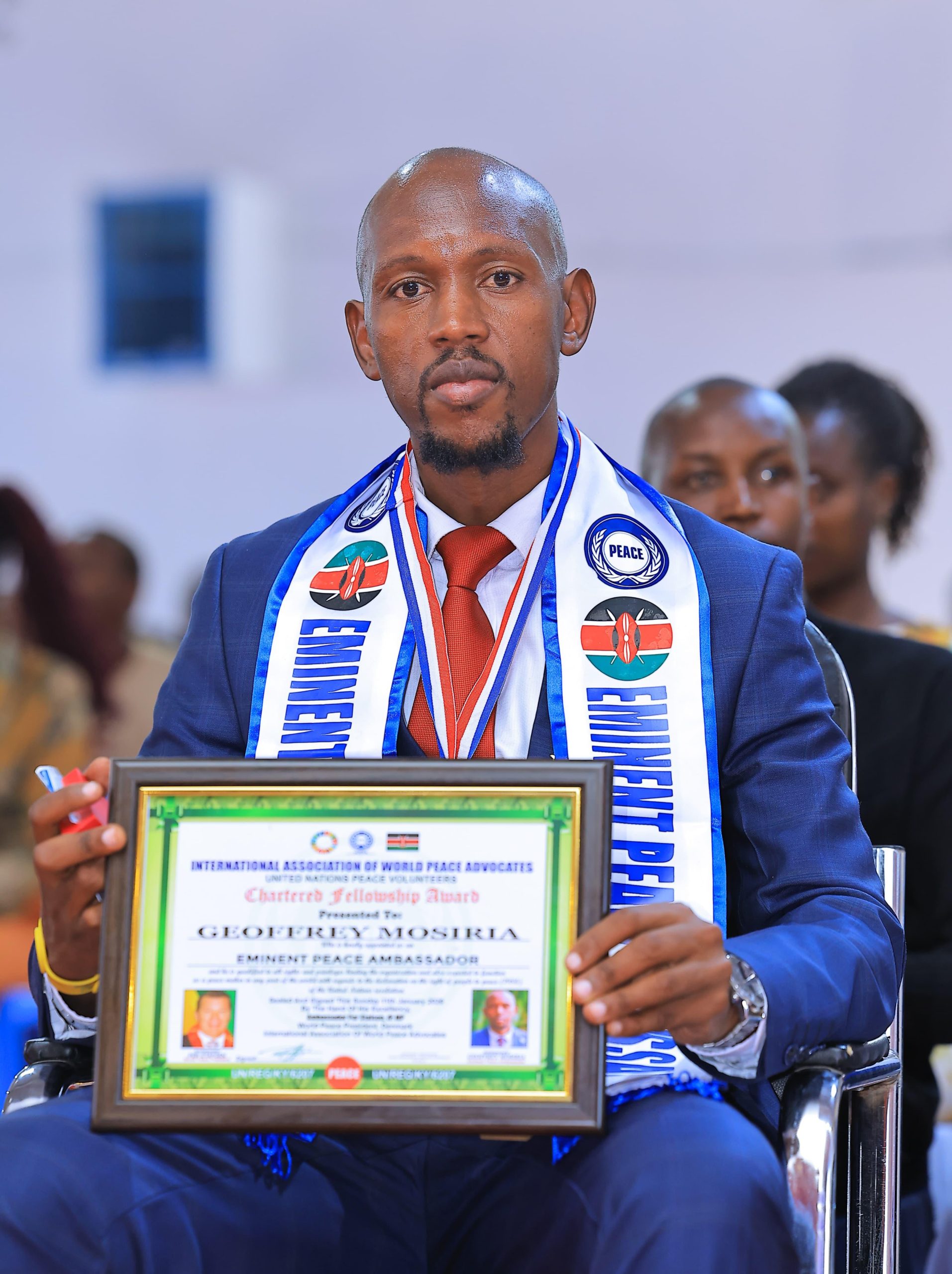 Nairobi County Chief Officer Geoffrey Mosiria Honored as International Eminent Peace Ambassador
